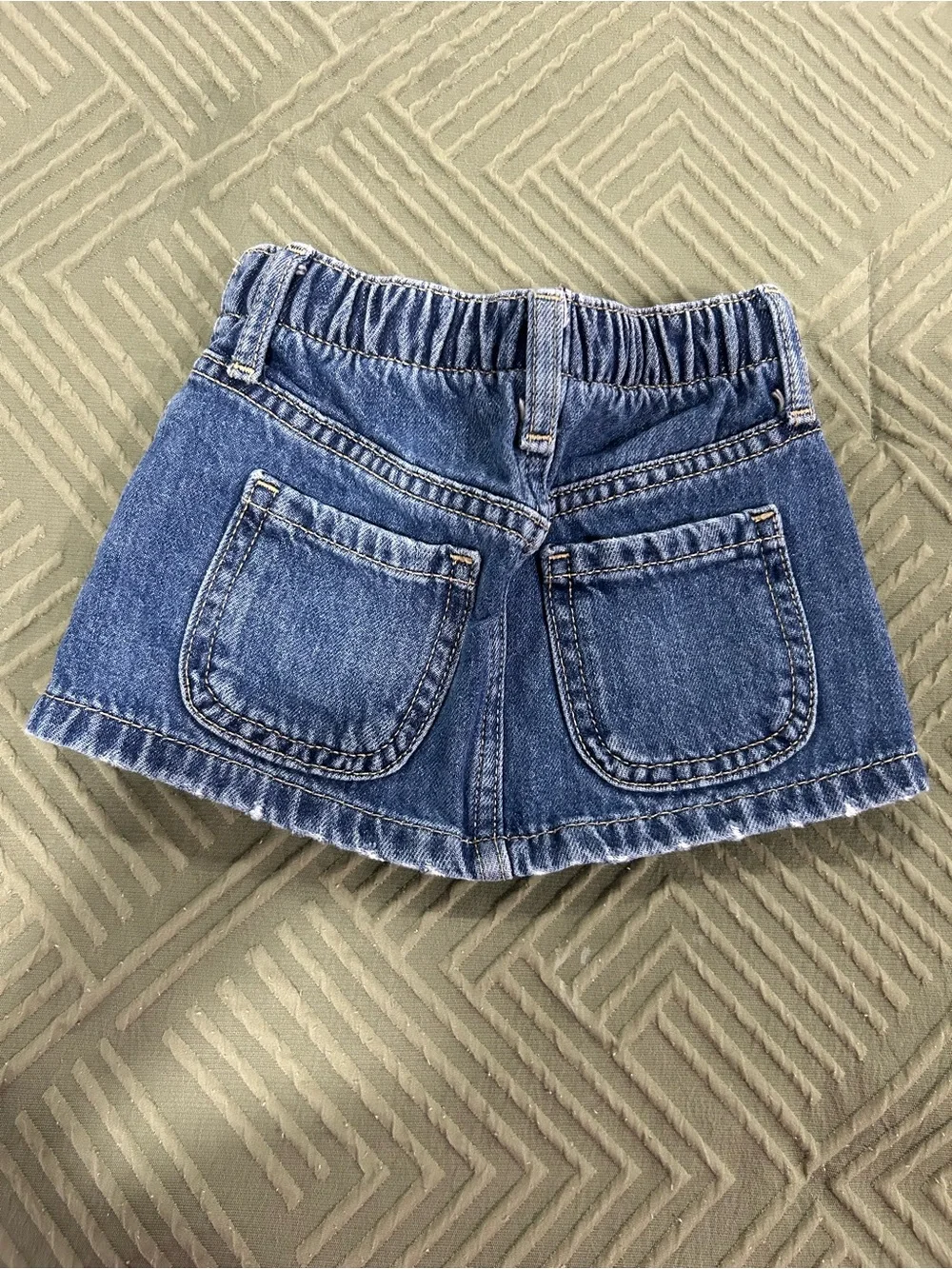 Old Navy Medium Blue Adjustable-Waist Denim Skirt
